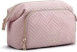 Makeup Bag BAGSMART Cosmetic Pouch, Pink
