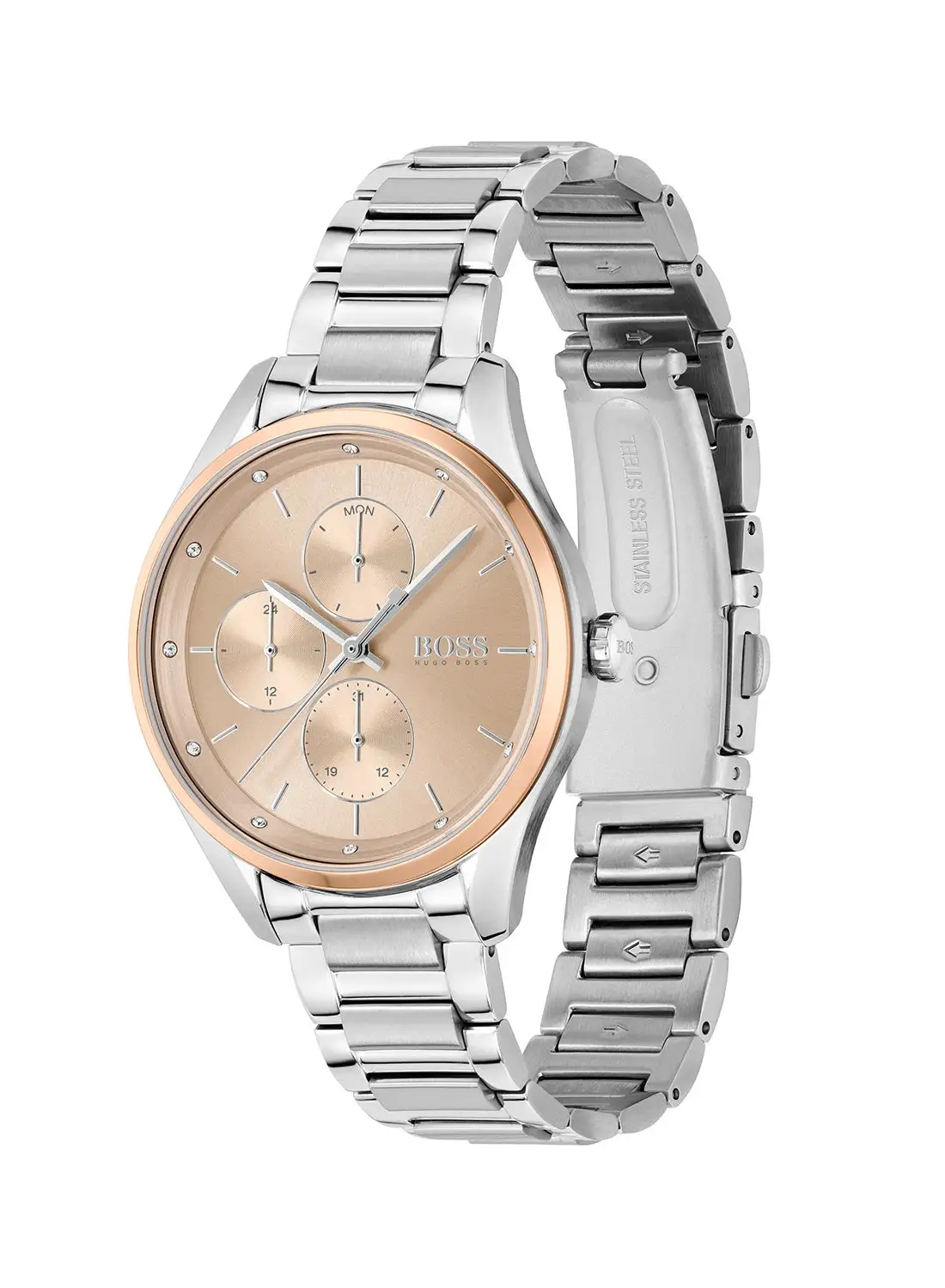 HUGO BOSS Women's Analog Round Shape Stainless Steel Wrist Watch 1502604 - 36 Mm