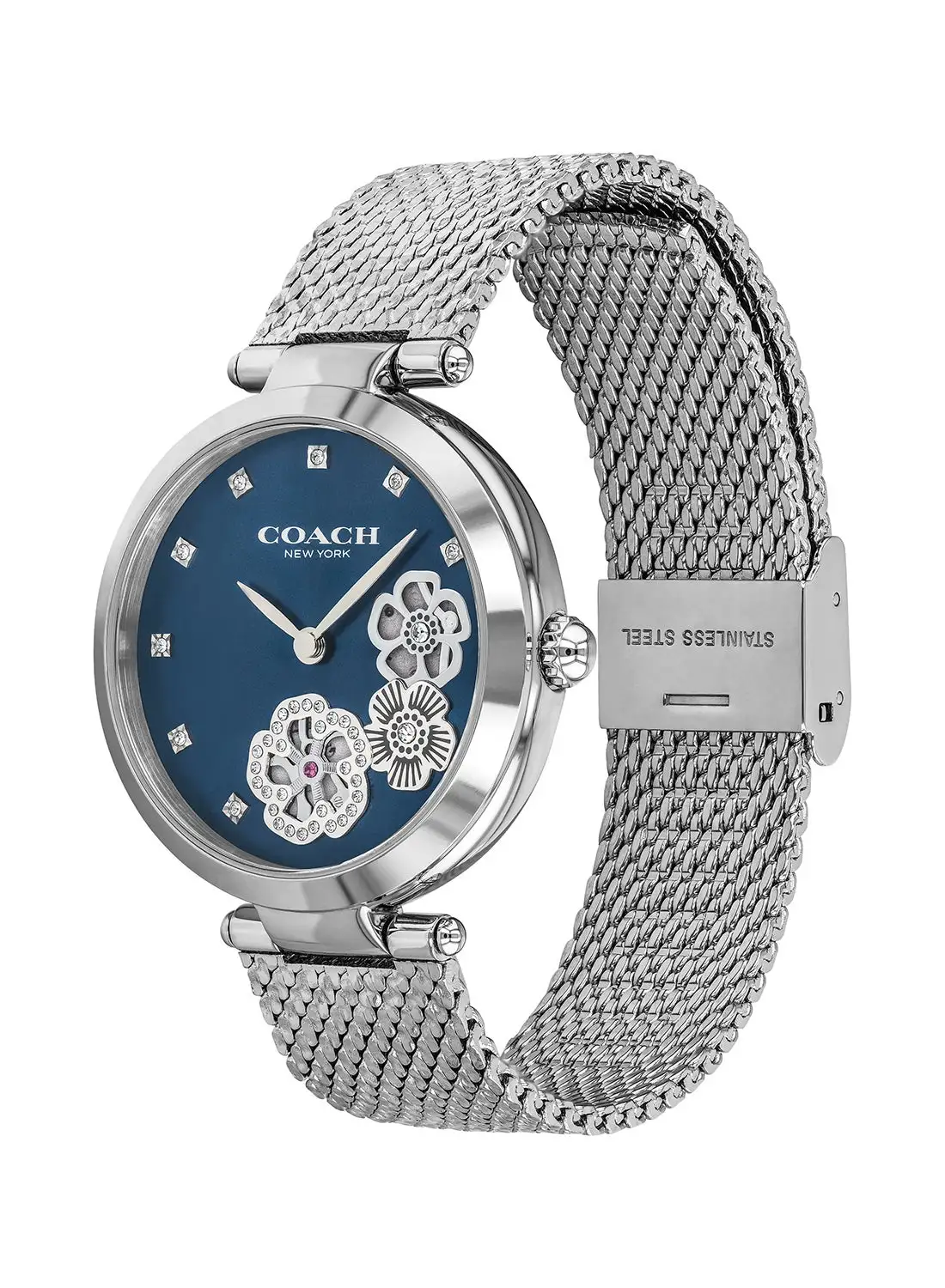 COACH Women's Analog Round Shape Stainless Steel Wrist Watch 14503567 - 34 Mm