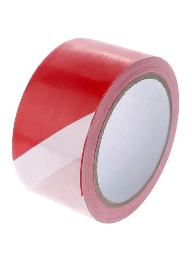 LAWAZIM Warning Tape Red/White 100x0.05meter