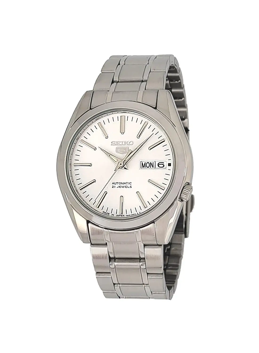 Seiko Men's Round Shape Stainless Steel Analog Wrist Watch 37 mm - Silver - SNKL41J1