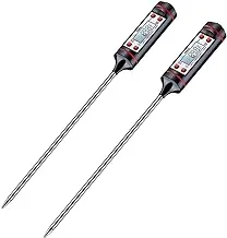 SKY-TOUCH 2Pcs Sincher Meat Thermometer, Cooking Thermometer with Instant Read, LCD Screen, Hold Function for Kitchen Food Smoker Grill BBQ Meat Candy Milk Water