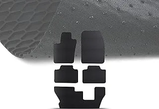 Armordillo USA 8706787 Honeycomb Hex All Weather Rubber Floor Mats 5 Pieces - Black Fits 2011-2022 Dodge Durango Bucket Seats