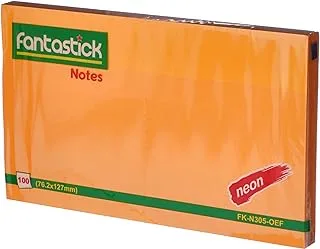 Fantastick Stick Notes, 3-Inch x 5-Inch Size, Fluorescent Orange