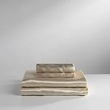 Baltic Linen Satin Luxury Sheet Set King Ivory 4-Piece Set