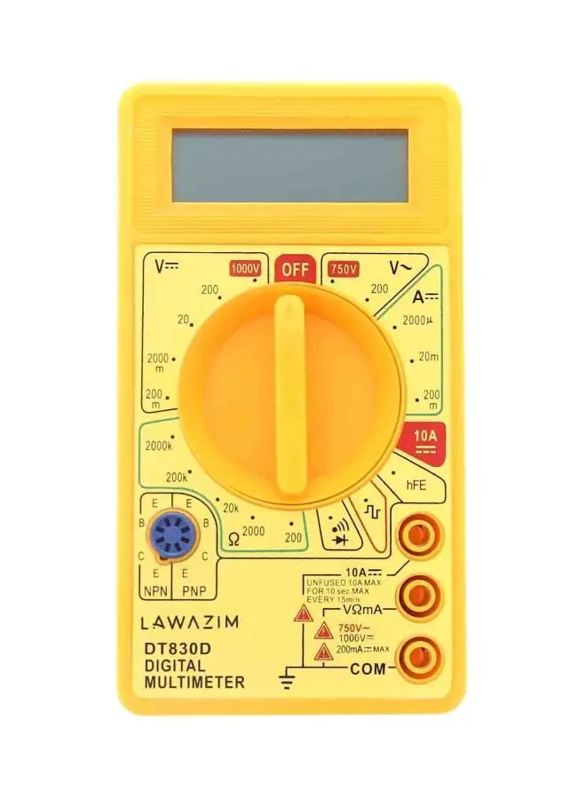 LAWAZIM Digital Multimeter Yellow/Red/Grey