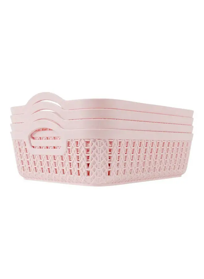 LAWAZIM 4-Pieces Storage Baskets Set Pink