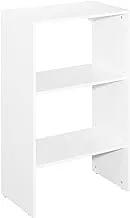 ClosetMaid SuiteSymphony Wood Shelf Unit, 2 Shelves, Adjustable For Storage, Closet, Clothes, Shoes, Décor, TV, Books, Pure White, 25