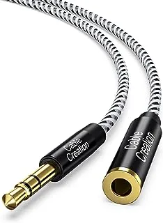 3.5mm Headphone Extension Cable, CableCreation 3.5mm Male to Female Stereo Audio Extension Cable Adapter with Gold Plated Connector, [2-Pack] 1.5 Feet
