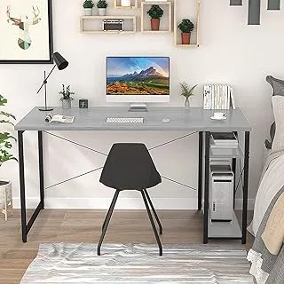 Office Desk Modern Style white with Shelves 120 cm