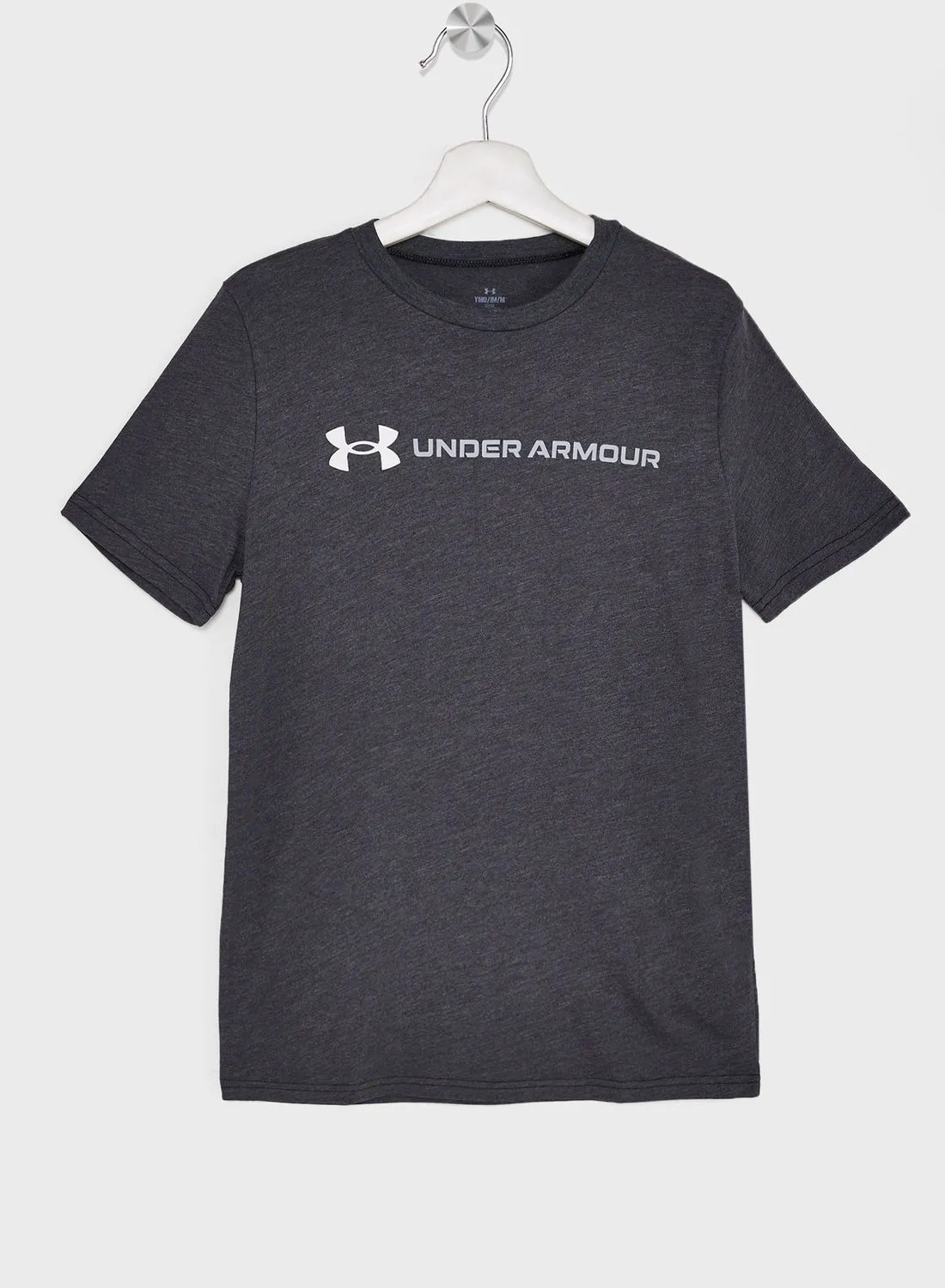 UNDER ARMOUR Boys' Wordmark Logo Short Sleeve T-shirt