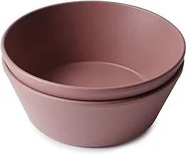 Mushie Dinnerware Bowls for Kids | Set of 2 | Reusable BPA Free | Dishwasher & Microwave Safe Bowls | Easy to Hold | Made in Denmark | (Woodchuck)