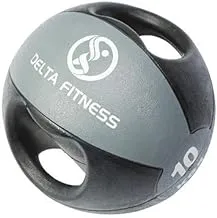 Delta Fitness 10 kg Medicine Ball, Black/Grey