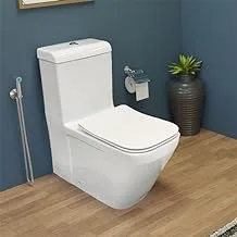 Saudi Ceramics Fancy Floor Mount Water Closets Toilet Seat, White
