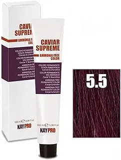 KayPro Caviar Supreme Ammonia-Free Permanent Hair Color Cream 100 ml, 5.50 Light Mahogany Chestnut
