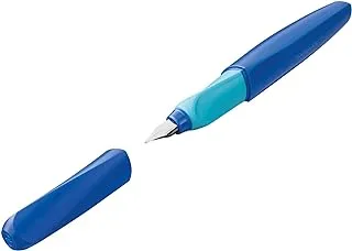 Pelikan 814737 Twist Nib Fountain Pen, M, Deep Blue, Includes 1 Cartridge, Pack of 1