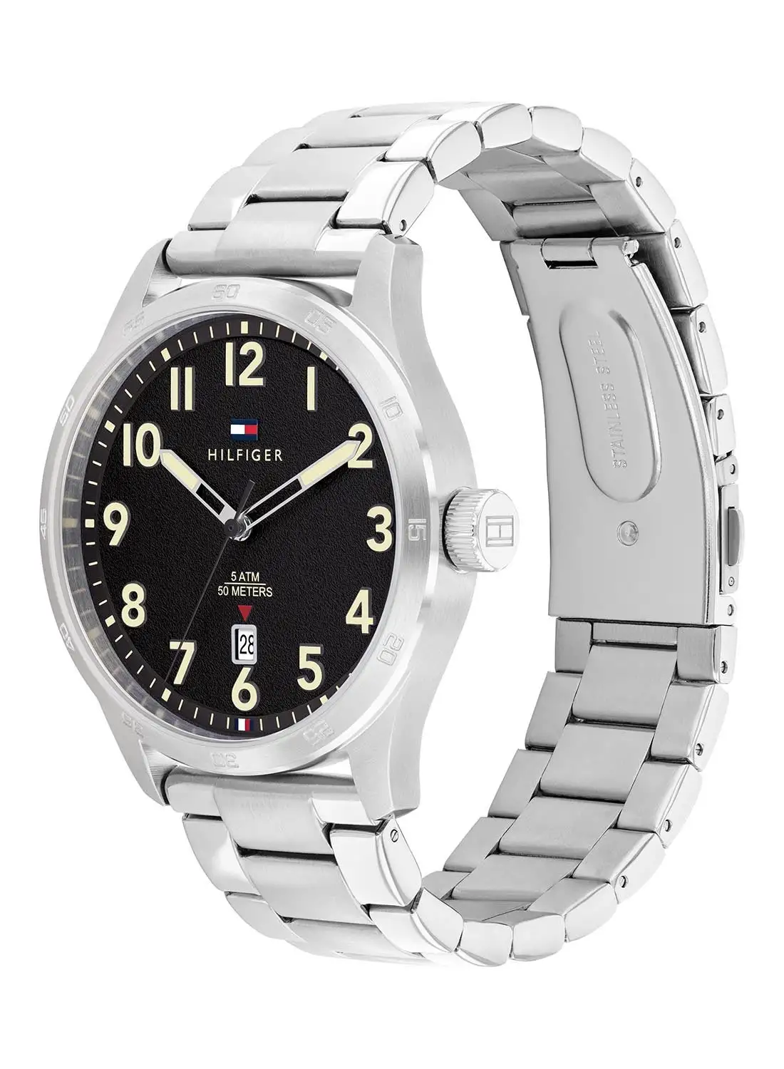 TOMMY HILFIGER Men's Analog Round Shape Stainless Steel Wrist Watch 1710594 - 43 Mm