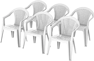 Cosmoplast Bamboo Outdoor Garden Chair Set of 6