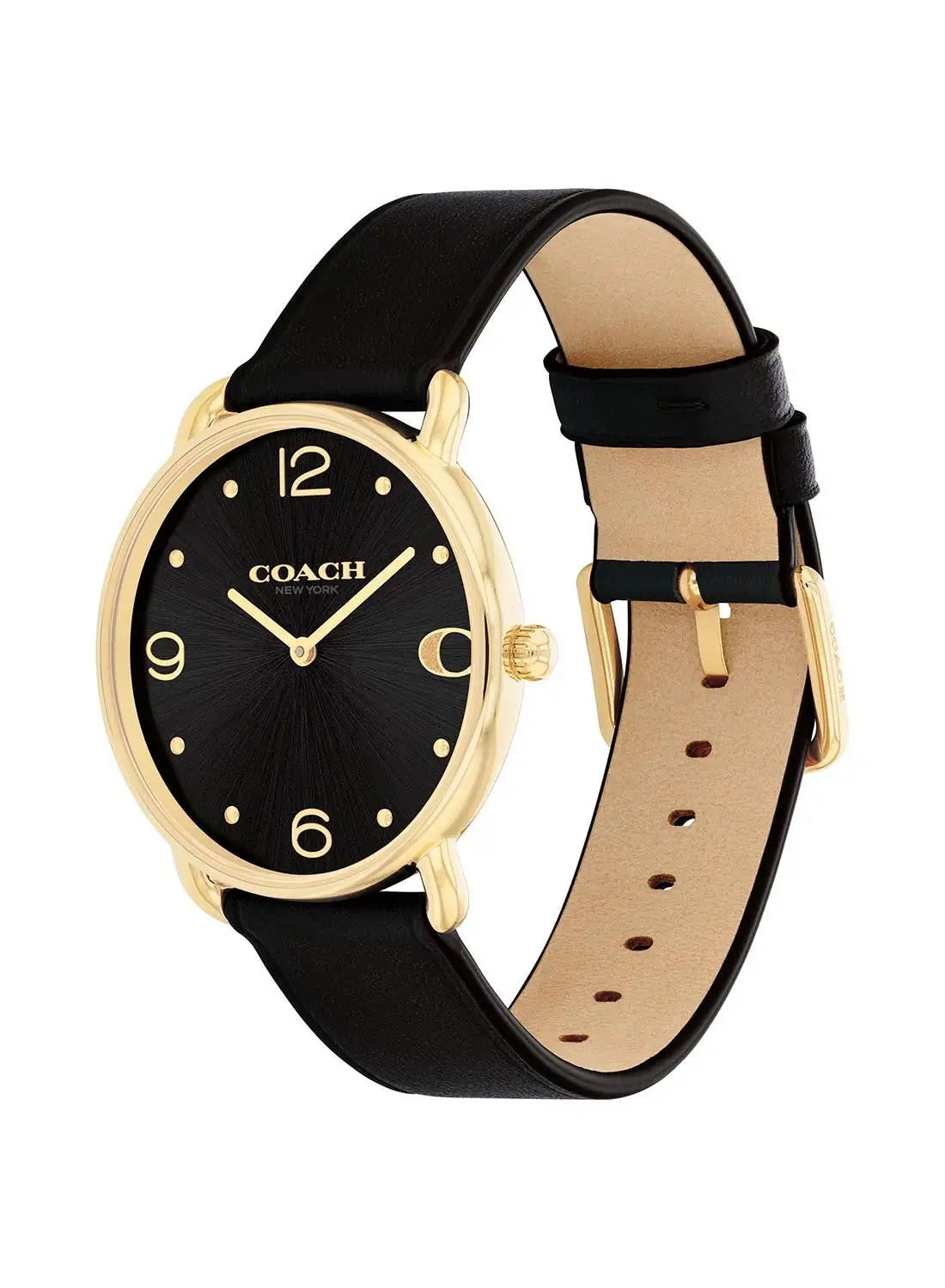 COACH Women's Analog Round Shape Leather Wrist Watch 14504245 - 36 Mm