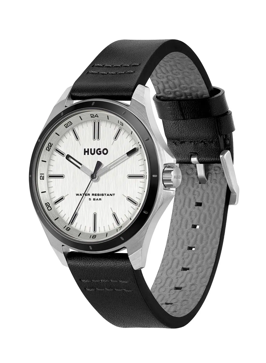 HUGO BOSS Men's Analog Round Shape Leather Wrist Watch 1530325 - 42 Mm