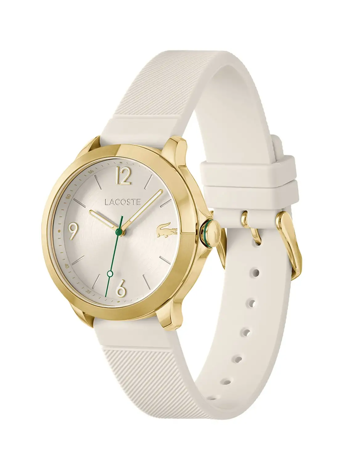 LACOSTE Women's Analog Round Shape Silicone Wrist Watch 2001330 - 36 Mm