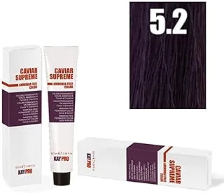KayPro Caviar Supreme Ammonia-Free Permanent Hair Color Cream 100 ml, 5.20 Light Chastnut Violet