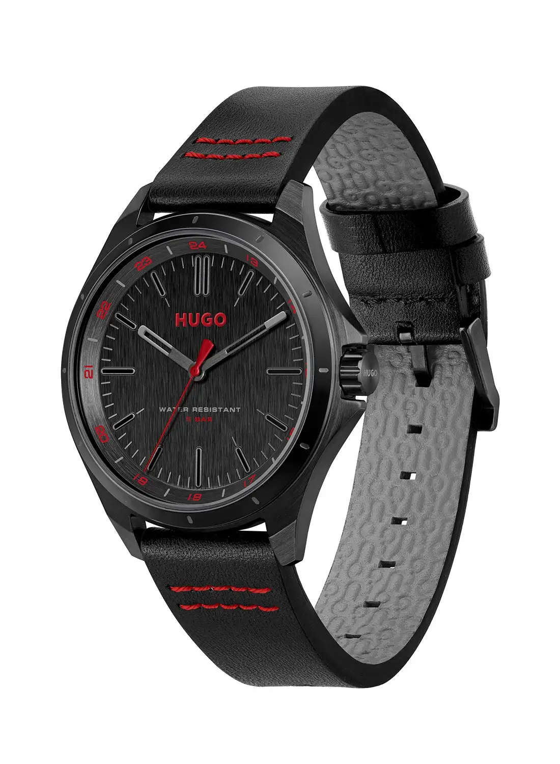 HUGO BOSS Men's Analog Round Shape Leather Wrist Watch 1530321 - 42 Mm