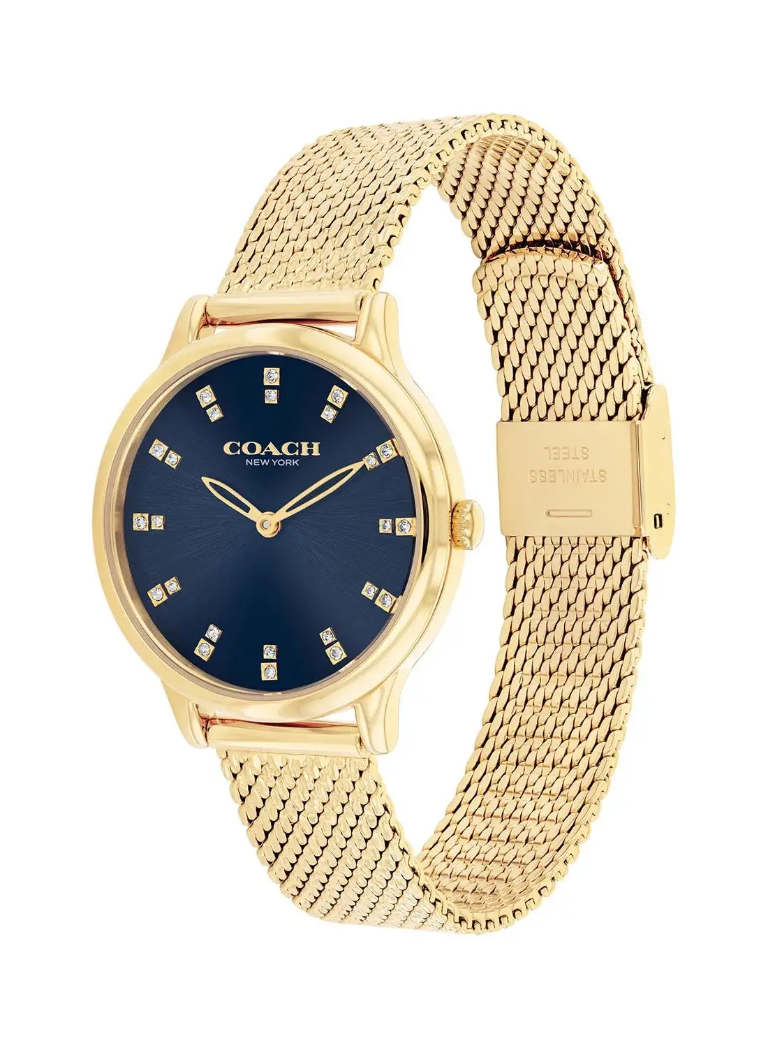 COACH Women's Analog Round Shape Stainless Steel Wrist Watch 14504218 - 32 Mm