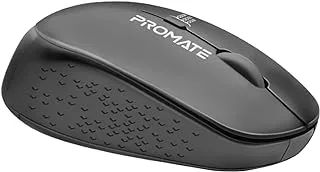 Promate Wireless Mouse,Ergonomic 2.4GHz Wireless with Comfort Grip, Adjustable 1600DPI,4 Programmable Buttons,Nano USB Receiver and 10m Working Distance for MacBook Pro,iMac,ASUS, Dell,Tracker-Black