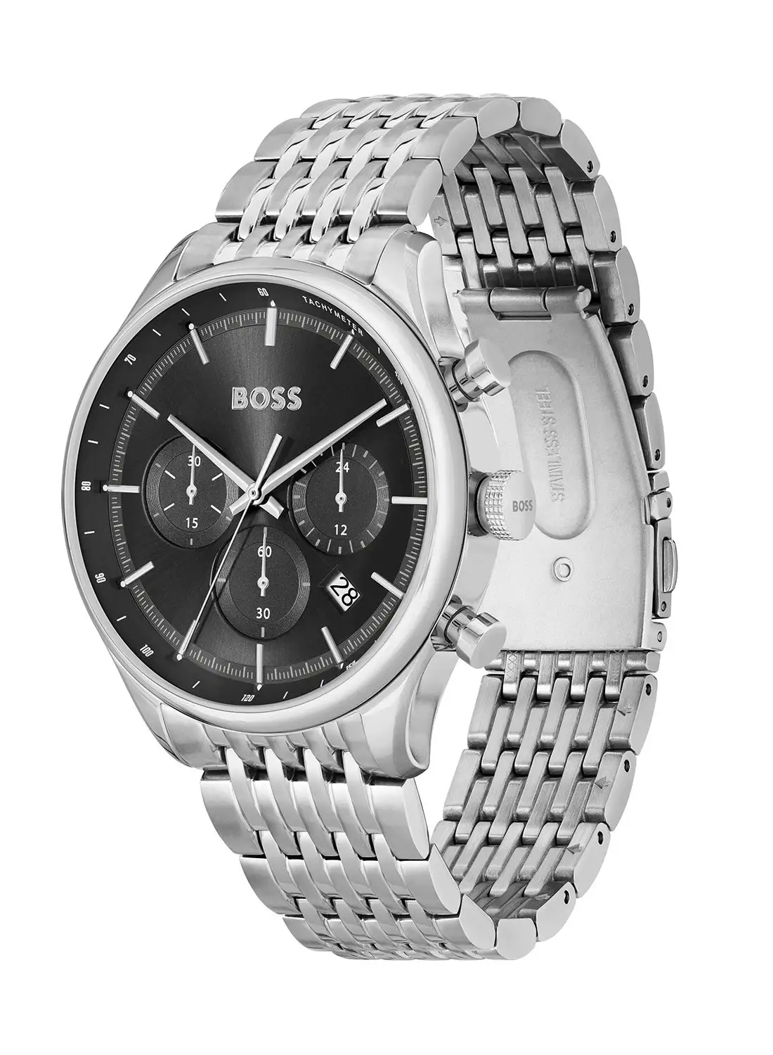 HUGO BOSS Men's Chronograph Round Shape Stainless Steel Wrist Watch 1514082 - 45 Mm