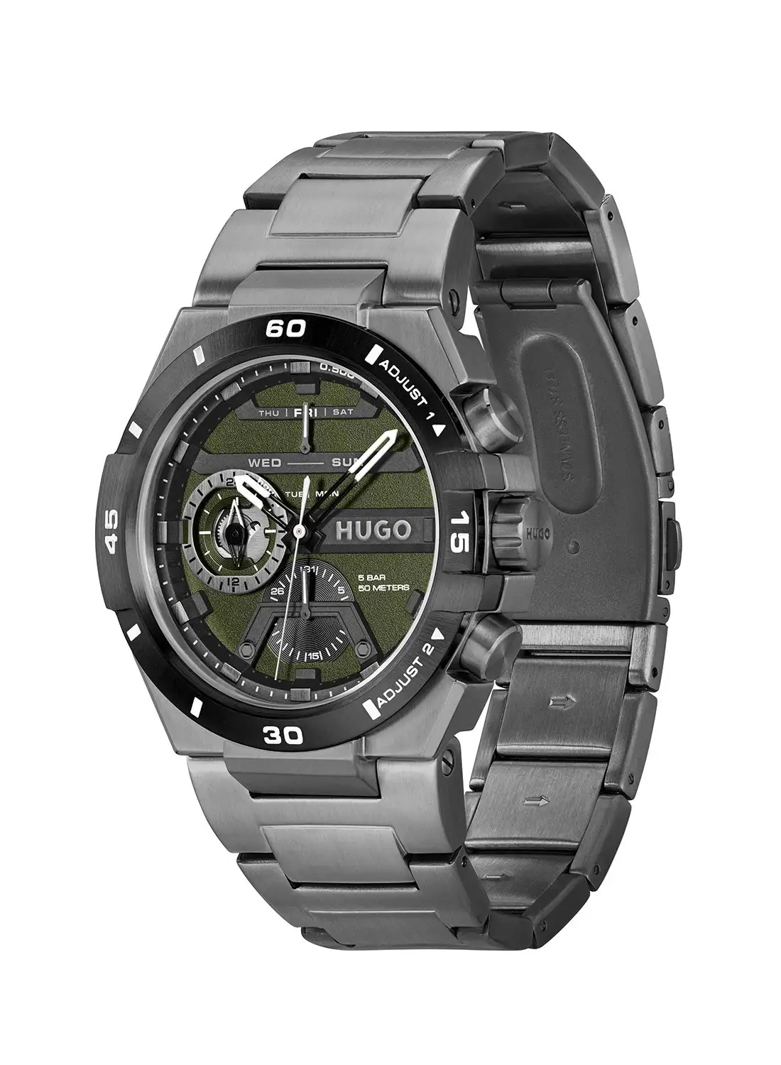 HUGO BOSS Men's Analog Round Shape Stainless Steel Wrist Watch 1530340 - 46 Mm