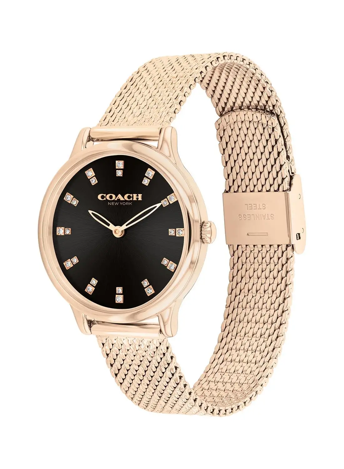COACH Women's Analog Round Shape Stainless Steel Wrist Watch 14504217 - 32 Mm