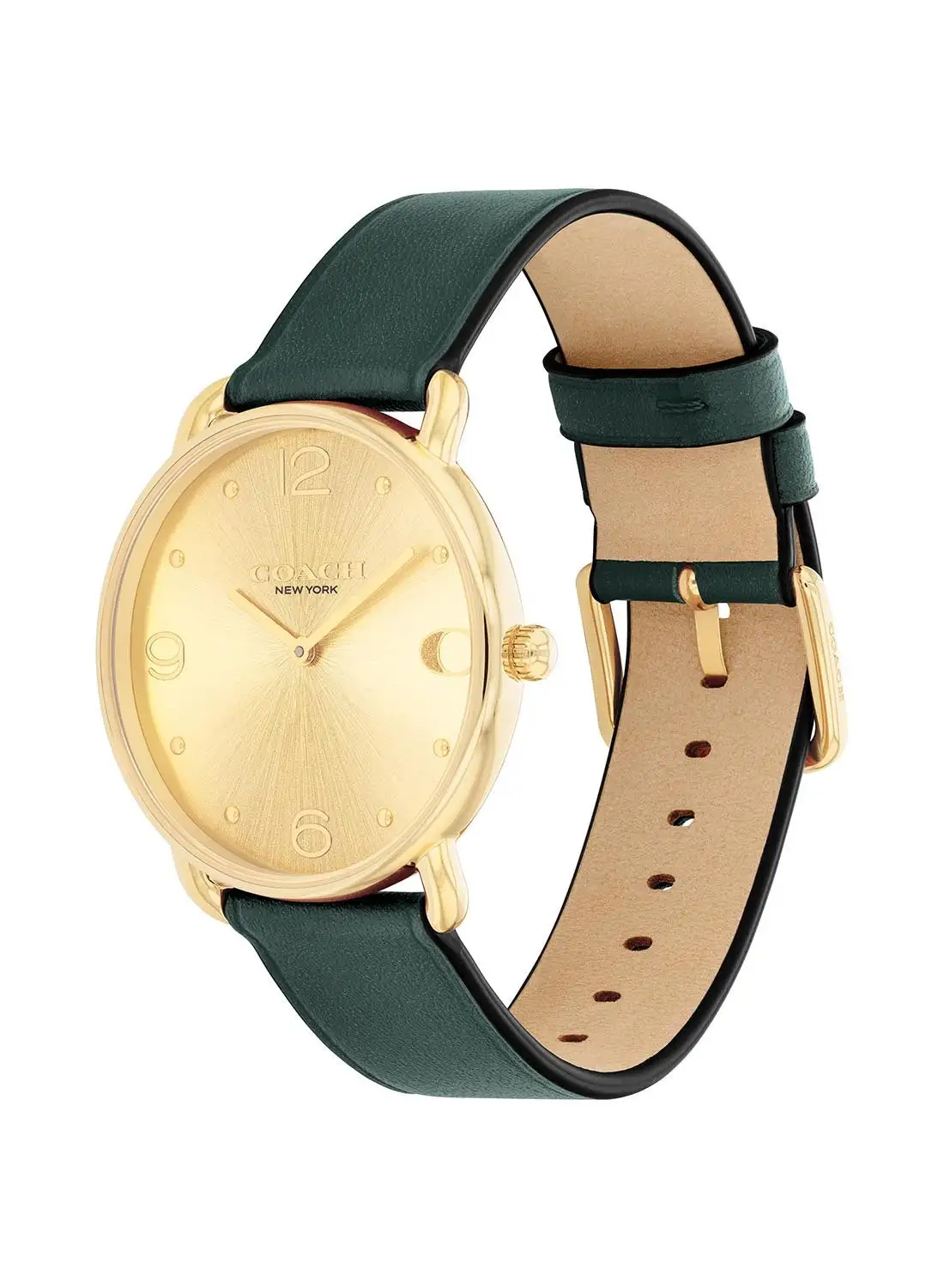 COACH Women's Analog Round Shape Leather Wrist Watch 14504202 - 36 Mm