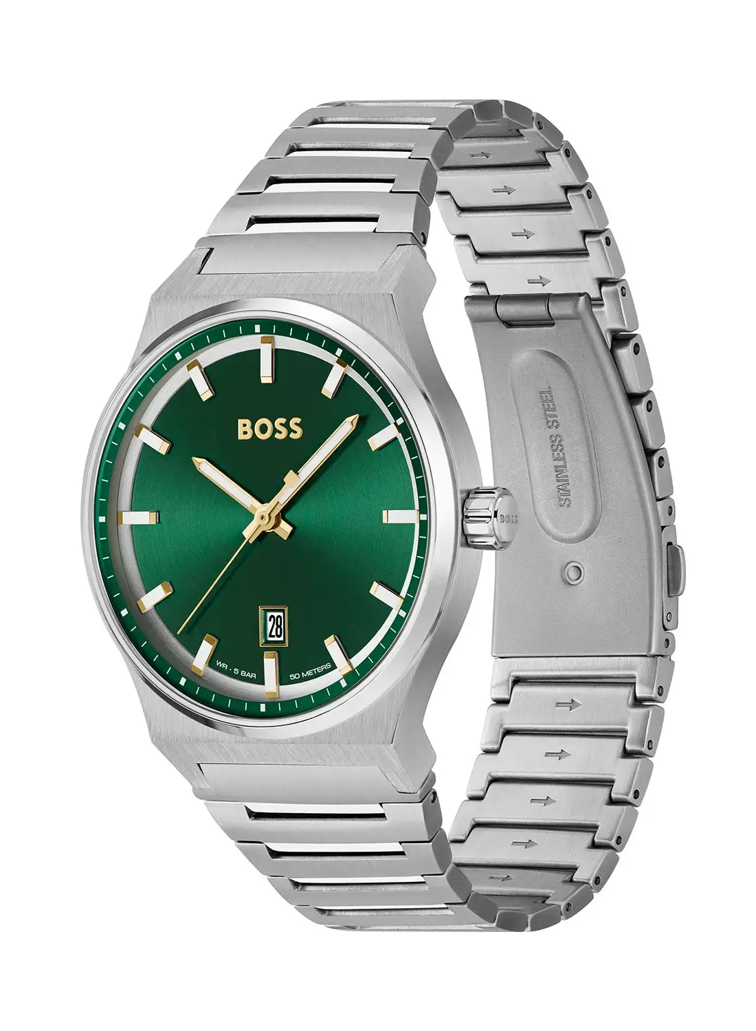 HUGO BOSS Men's Analog Round Shape Stainless Steel Wrist Watch 1514079 - 41 Mm