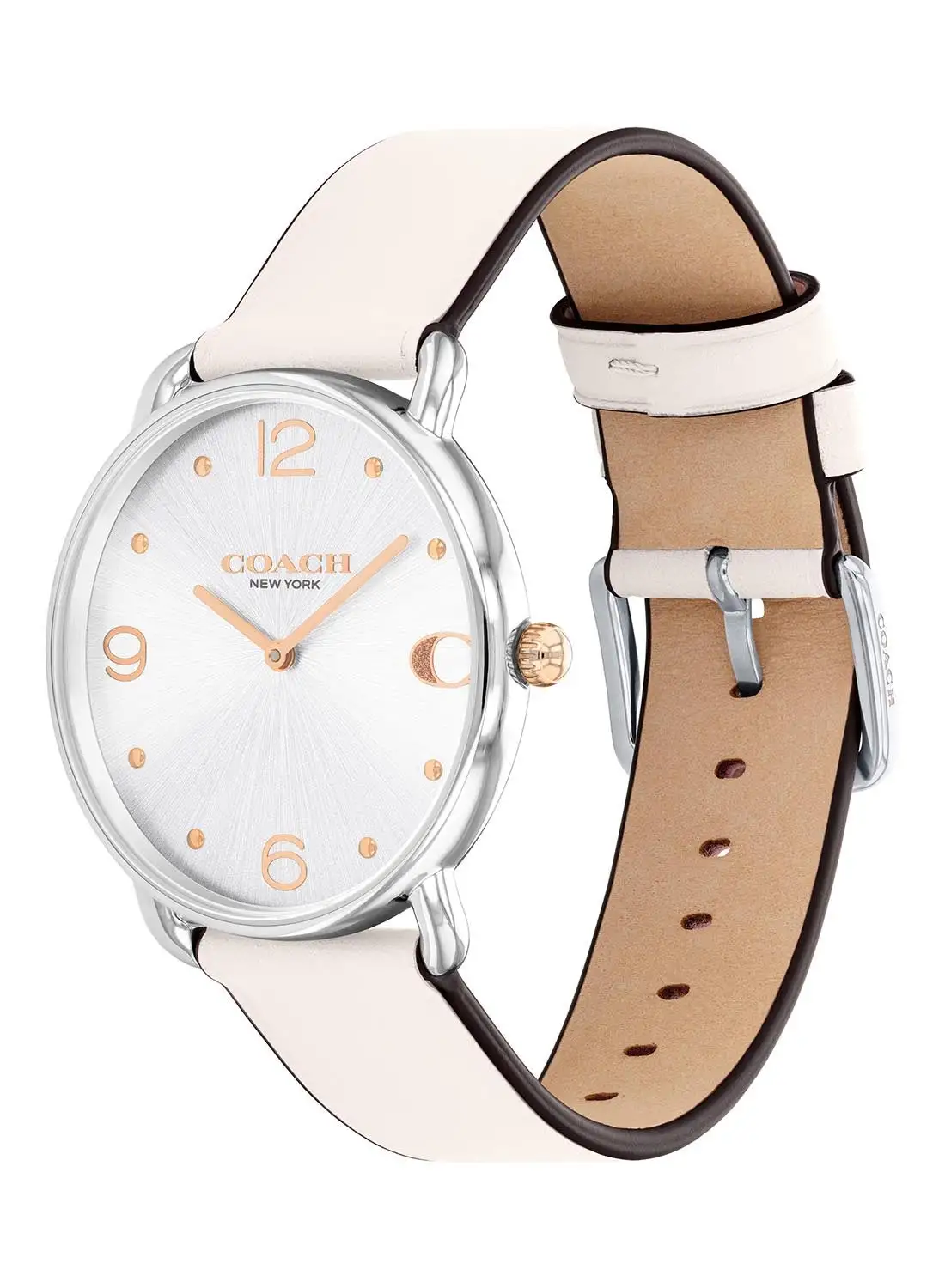 COACH Women's Analog Round Shape Leather Wrist Watch 14504200 - 36 Mm