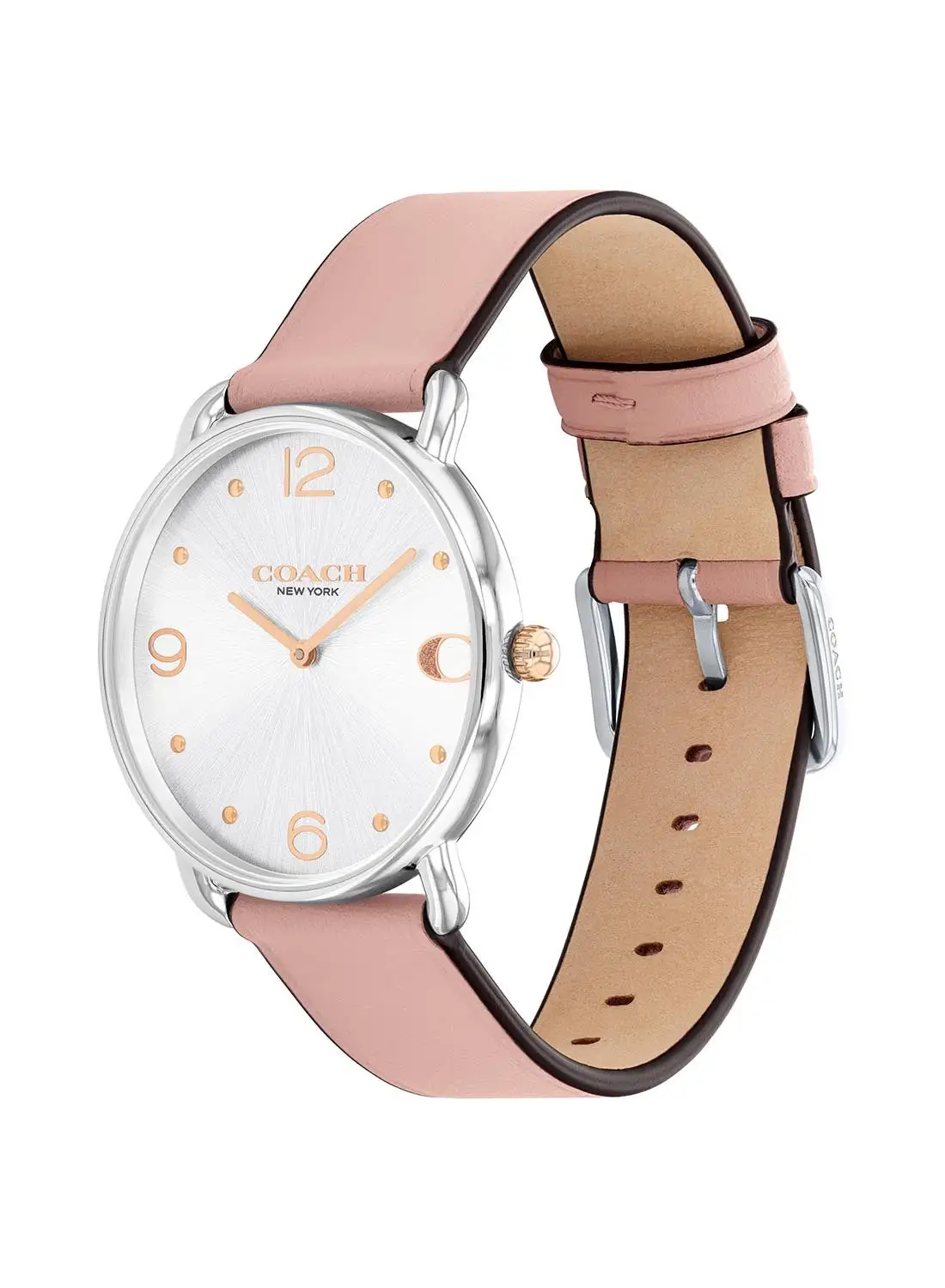 COACH Women's Analog Round Shape Leather Wrist Watch 14504199 - 36 Mm