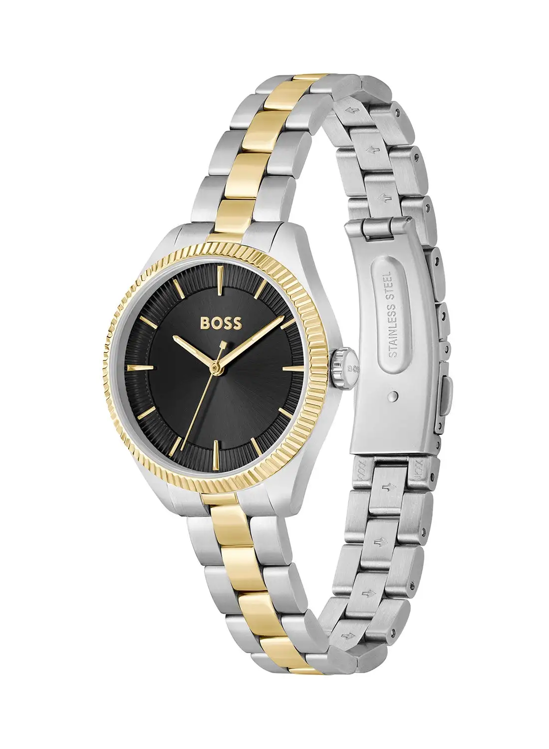 HUGO BOSS Women's Analog Round Shape Stainless Steel Wrist Watch 1502730 - 32 Mm