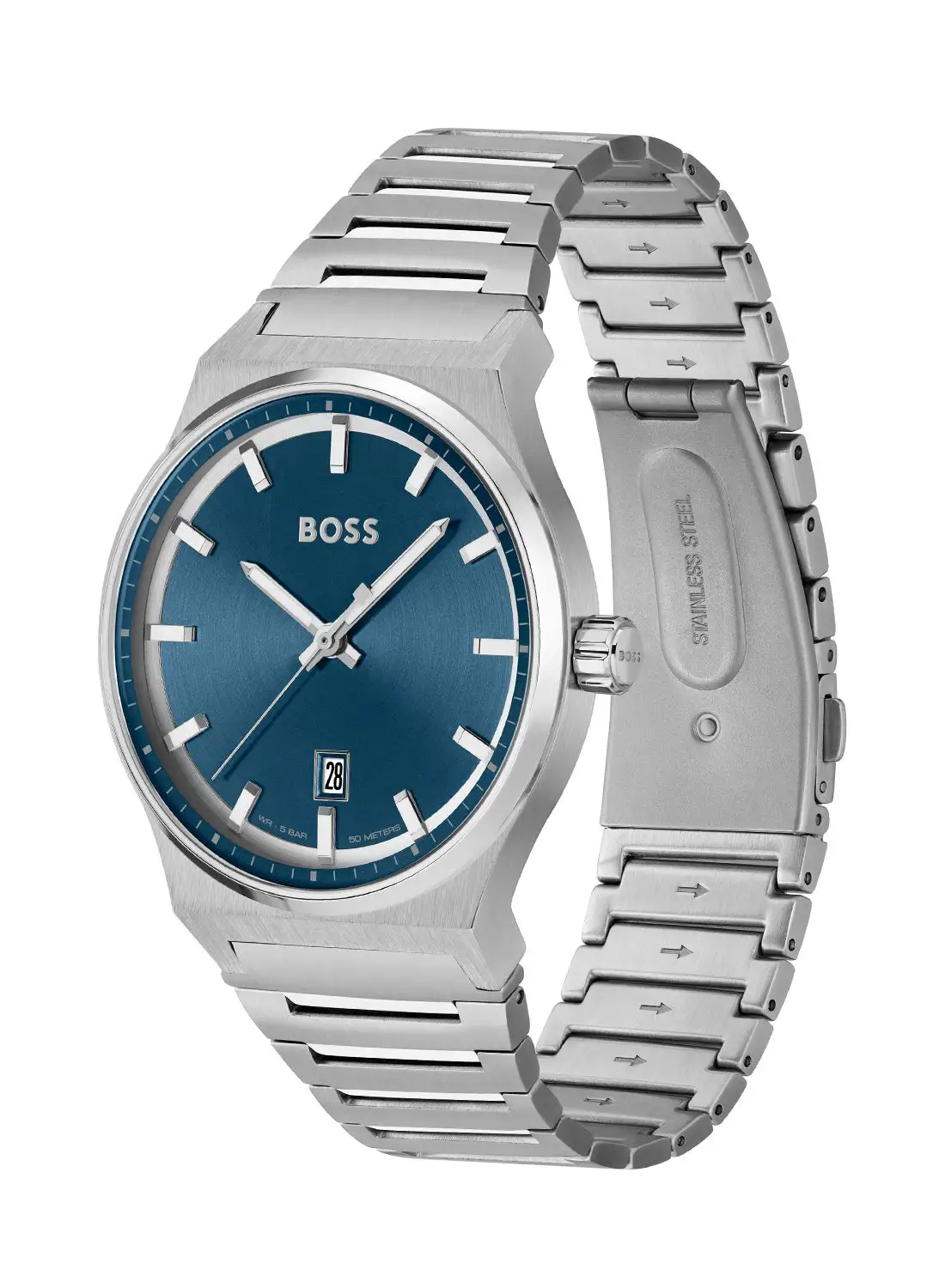 HUGO BOSS Men's Analog Round Shape Stainless Steel Wrist Watch 1514076 - 41 Mm