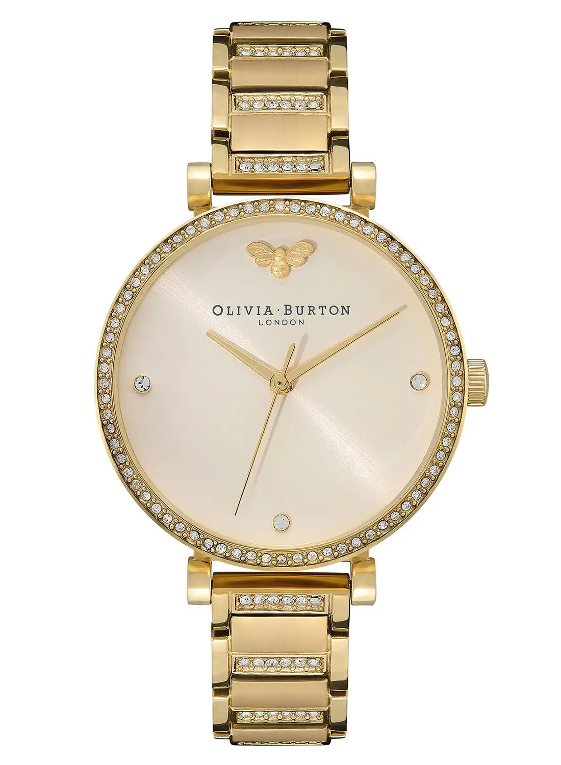 أوليفيا بيرتون ساعة يد ستانلس ستيل أنالوج دائرية الشكل للنساء 24000002 - 32 ملم