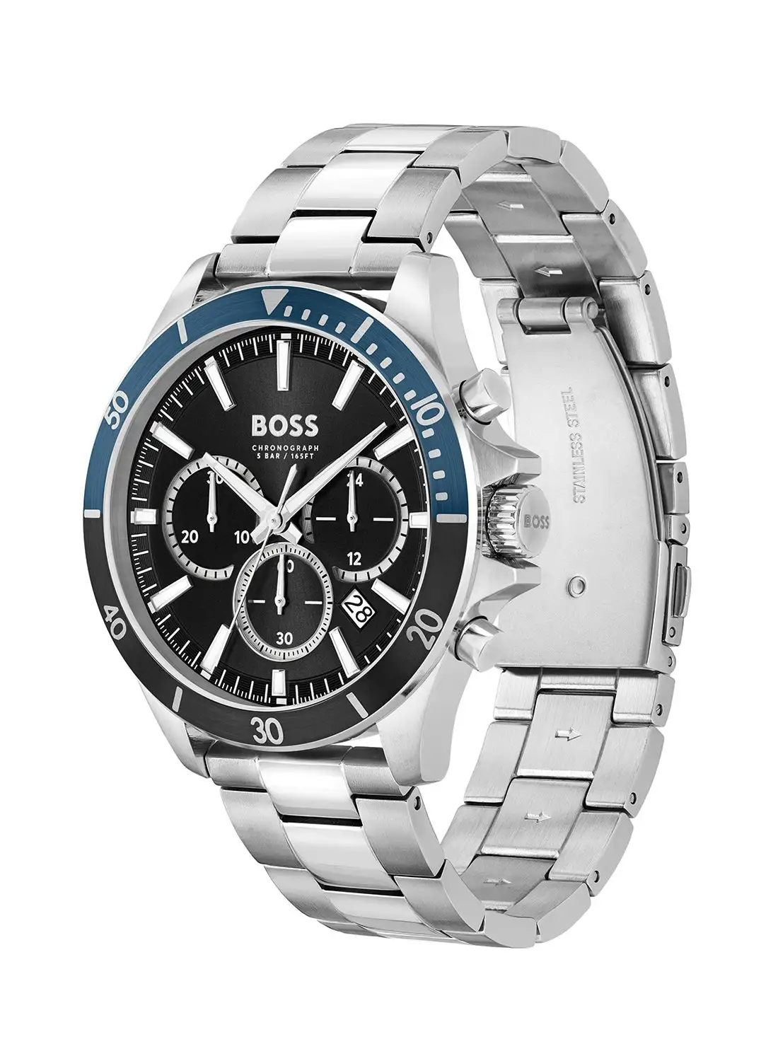 HUGO BOSS Men's Chronograph Round Shape Stainless Steel Wrist Watch 1514101 - 45 Mm