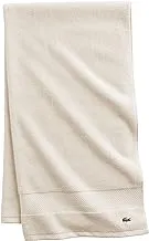 منشفة حمام قطن لاكوست هيريتاج سوبيما، بلون الطباشير، 35 بوصة × 70 بوصة