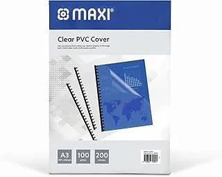 Maxi Clear Binding Cover A3 200 Micron pack of 100pcs