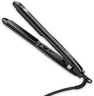 Moser CERASTYLE Professional Ceramic Hair Straightener-Black | 30 sec Super quick heat-up | LED Display, Adjustable Heat Levels | Ceramic-Coated Plates | 230°C Max Temperature (4417-0150)