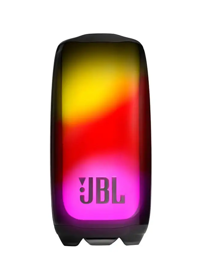 مكبر صوت JBL Pulse 5 بلوتوث محمول مع عرض ضوئي يلفت الأنظار بزاوية 360 درجة باللون الأسود