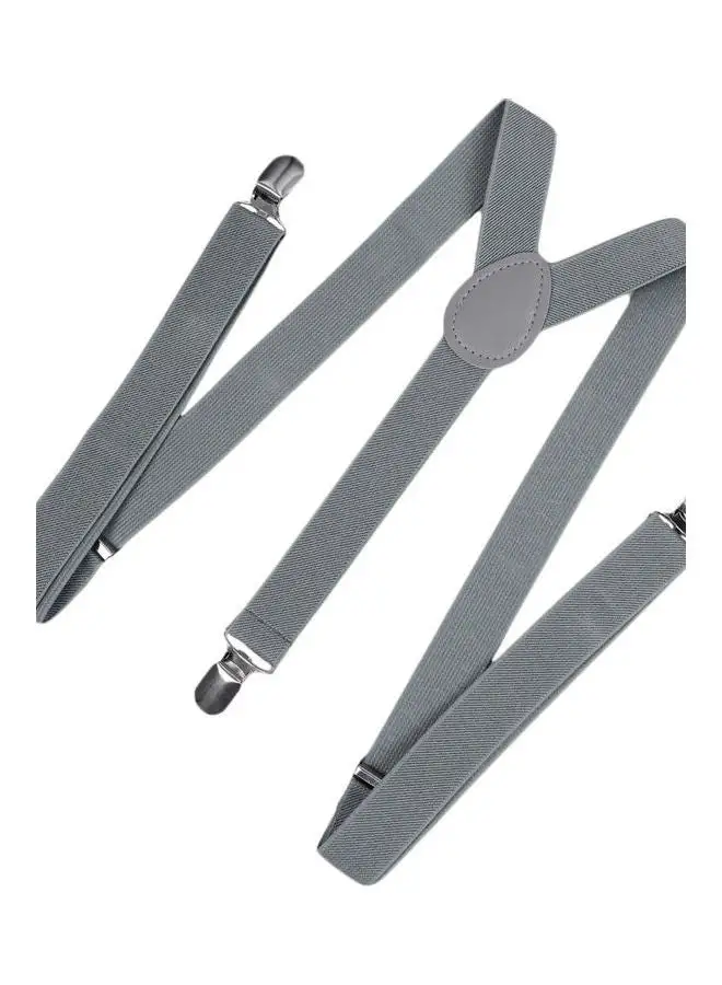 Generic Y-Shaped Clip-On Adjustable Suspender Belt Light Grey