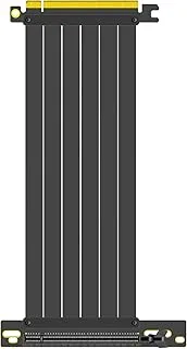 كابل Riser PCIe 3.0 X16 من GLOTRENDS، كابل تمديد PCIe 3.0 مقاس 300 مم، محول PCIe 90 درجة (PCIE30-30-90)