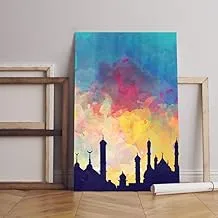 home gallery Moroccan mosque Fantasy Printed Canvas wall art 90x60 cm