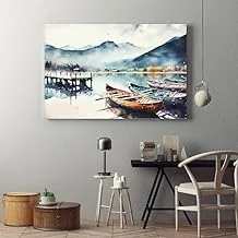home gallery digital-watercolor-painting-panorama-landscape Printed canvas wall art 90x60 cm