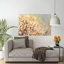 لوحة فنية جدارية من القماش ، صورة مجردة مؤطرة لزهرة ملونة 90x60 سم