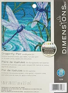 Dimensions Needlepoint Kit, Dragonfly Needlepoint, 5'' W x 5'' H, Various